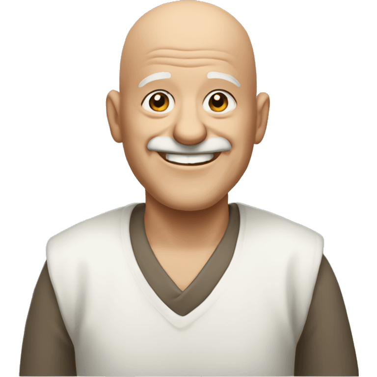 old bald smiling man emoji