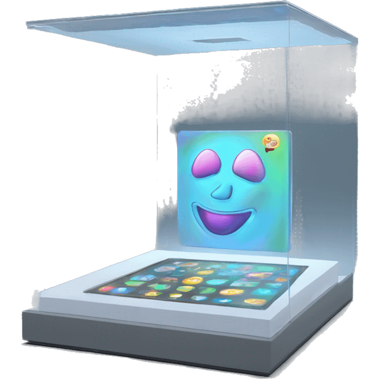 holographic display touchscreen 3D emoji