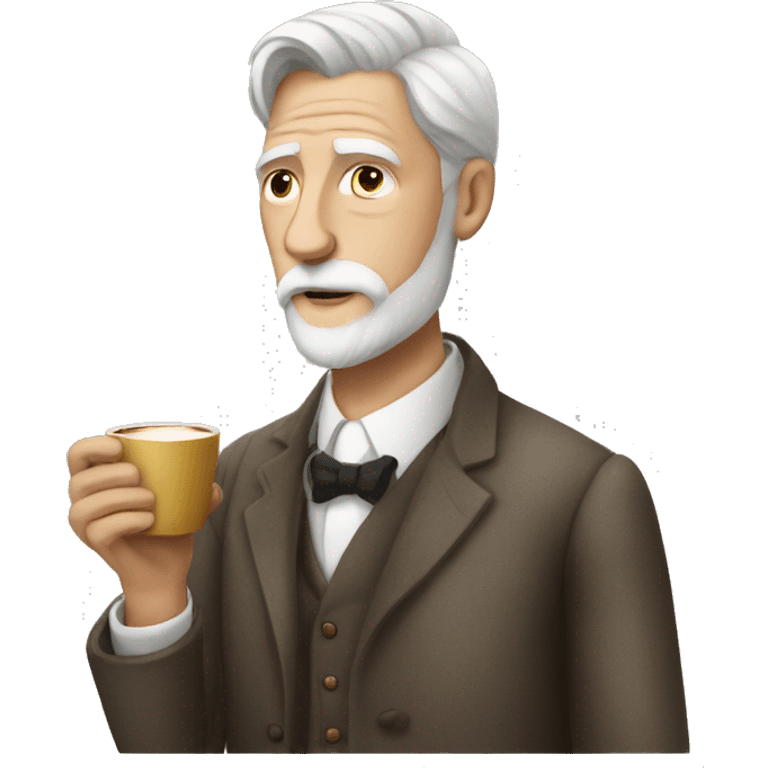 Freud drinking coffee emoji