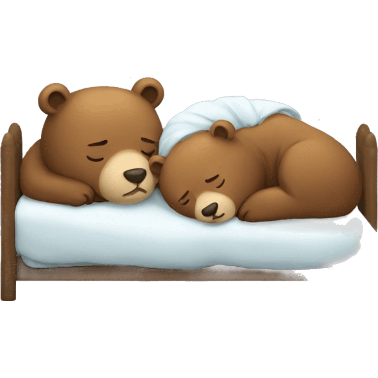 Two bears sleeping together  emoji