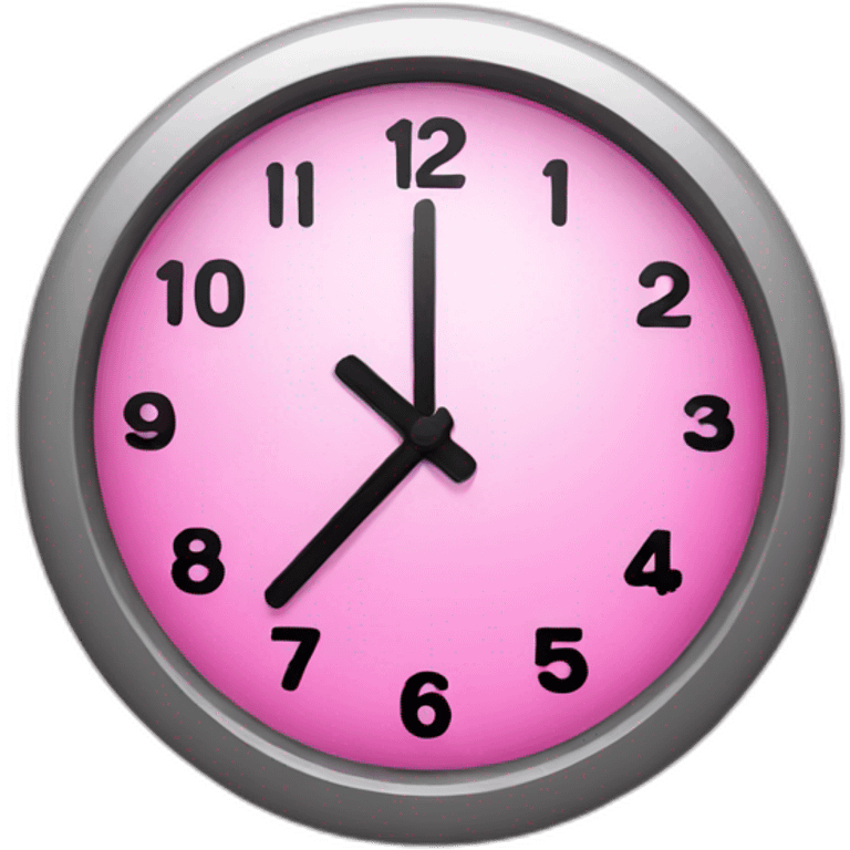 pink clock emoji