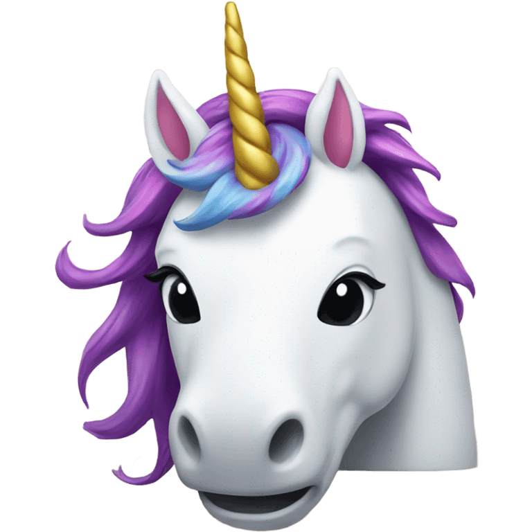 Unicorn on bathroom emoji