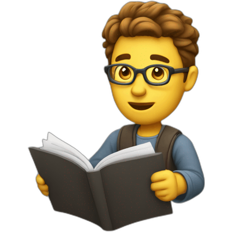 Developer reading contract emoji