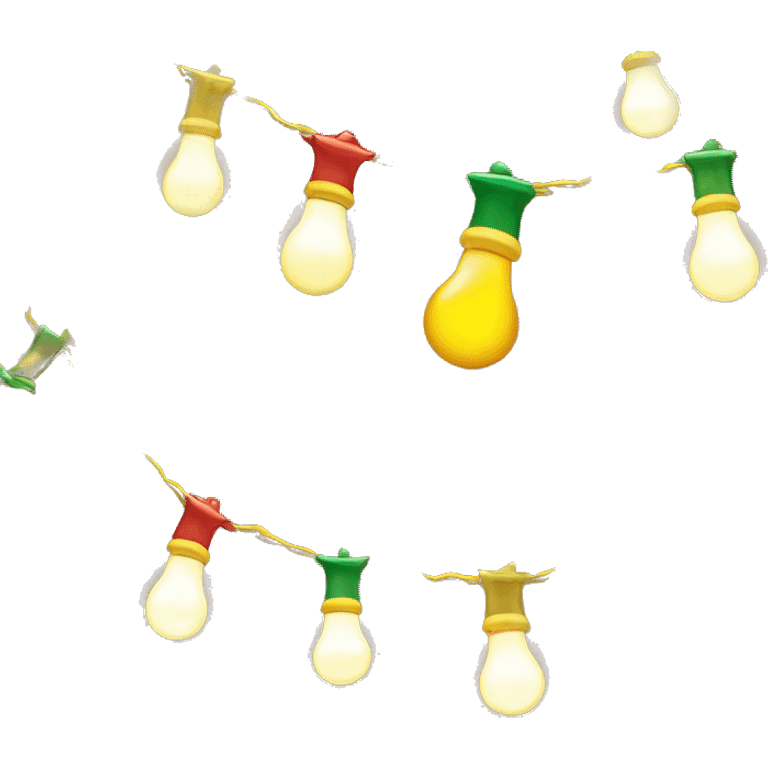 garlands with small bulbs emitting warm light. The light bulbs are multicolored (red, green, yellow) or in one golden tone. The garland should look bright and festive emoji