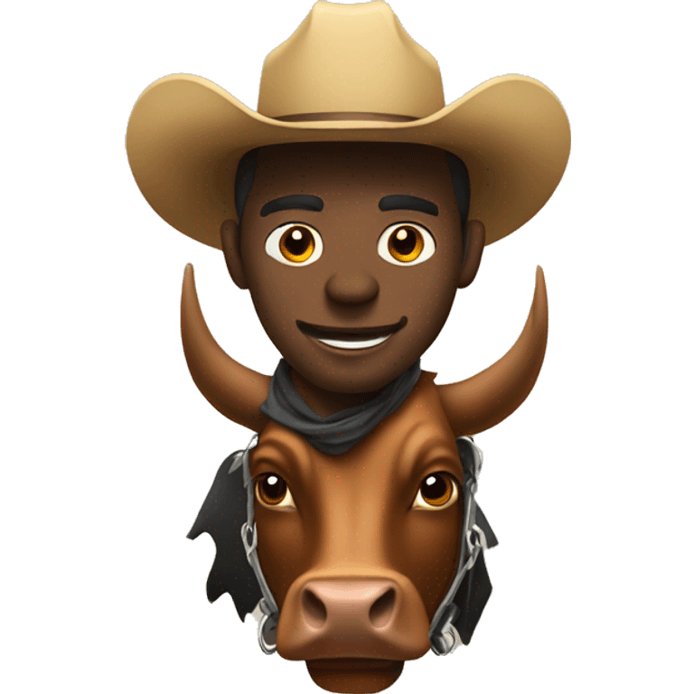 Bull riding cowboy  emoji