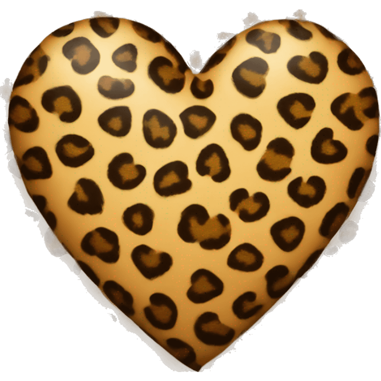 Heart with leopard pattern emoji