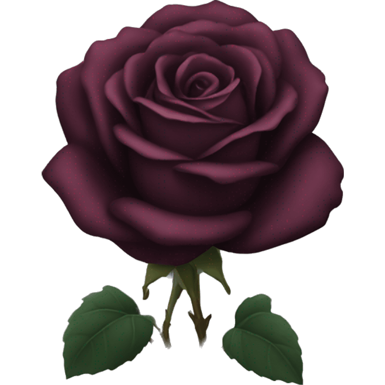 dark rose with black stem emoji