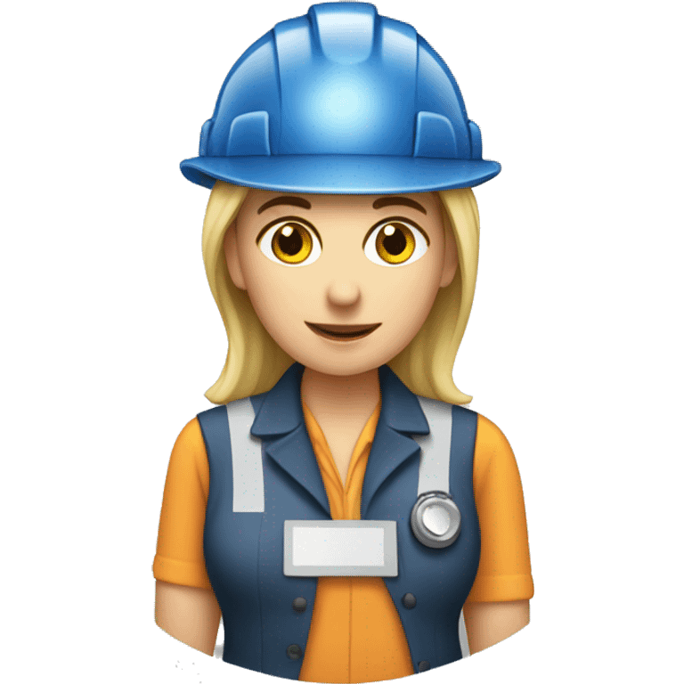 Occupational safety and health woman employee emoji