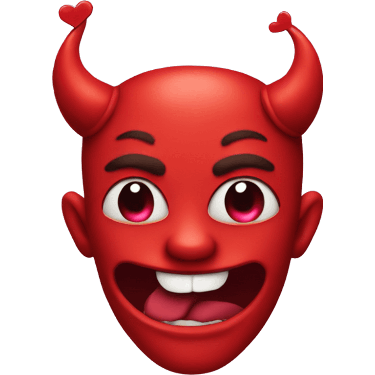 devil with hearts emoji