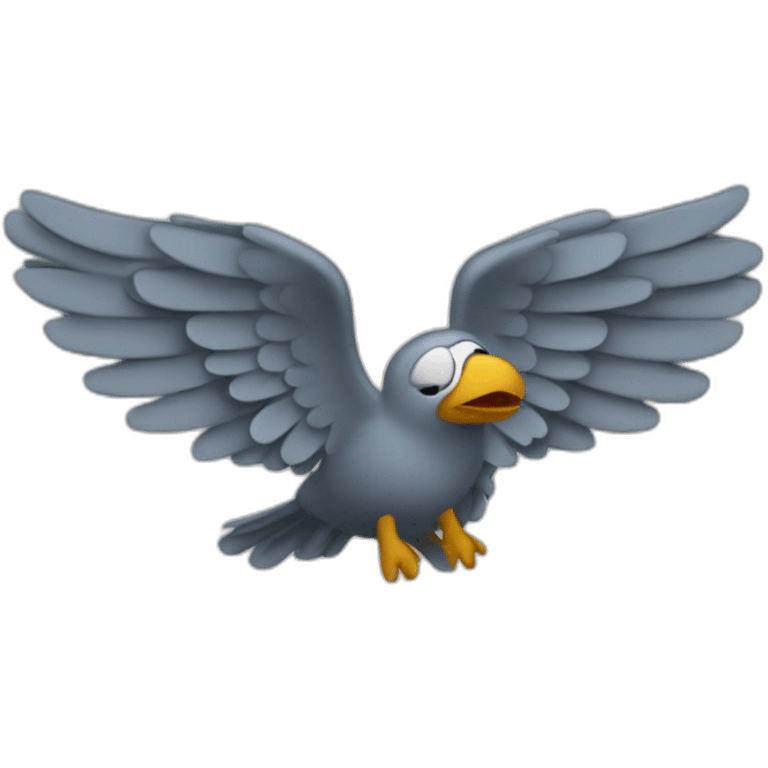 un pneu avec des ailes qui dit je m'en vais emoji