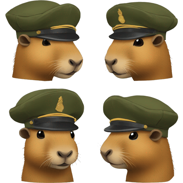 capybara military commando beret emoji