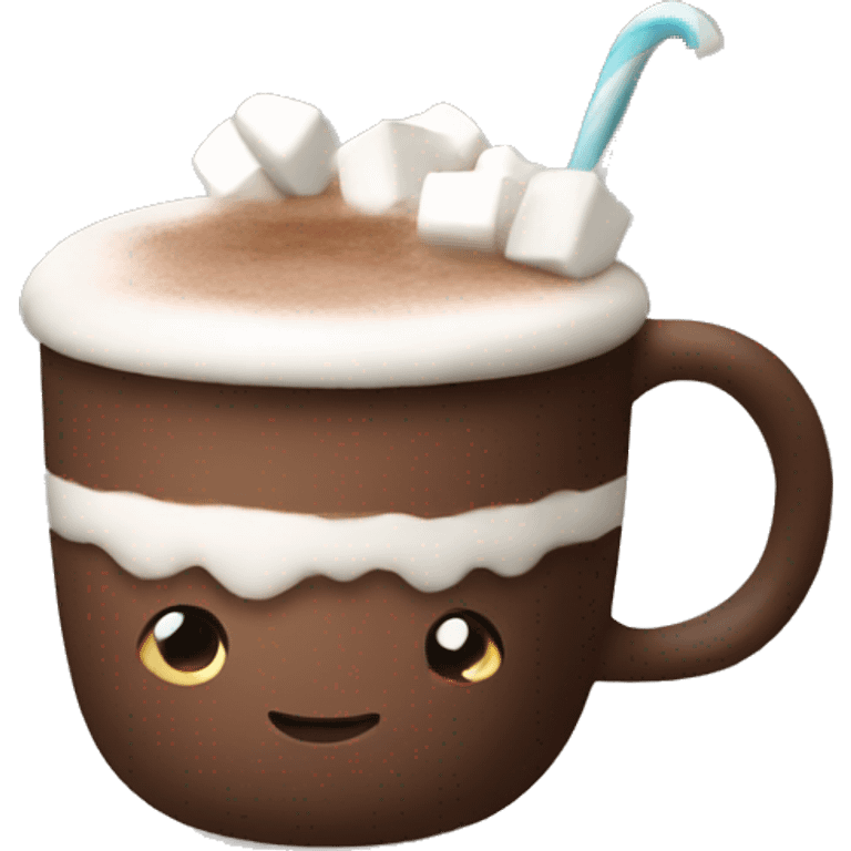 Hot Cocoa with marshmallow emoji