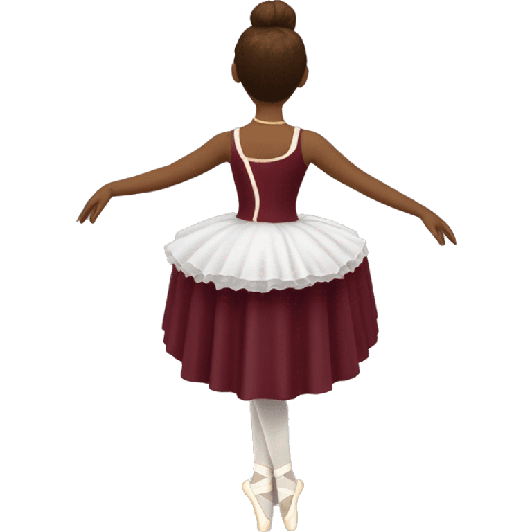 burgundy music box with white ballerina standing back emoji