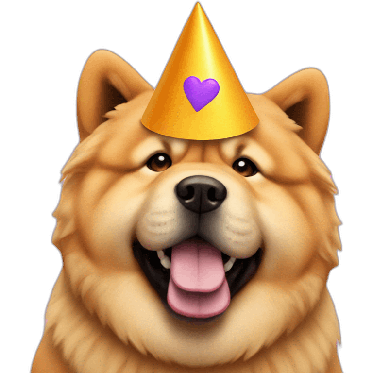 chow chow party hat emoji