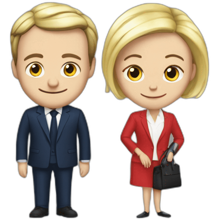 Macron avec lepen emoji