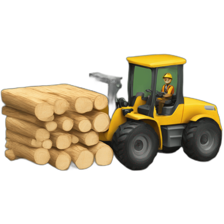 forest forwarder with timber emoji