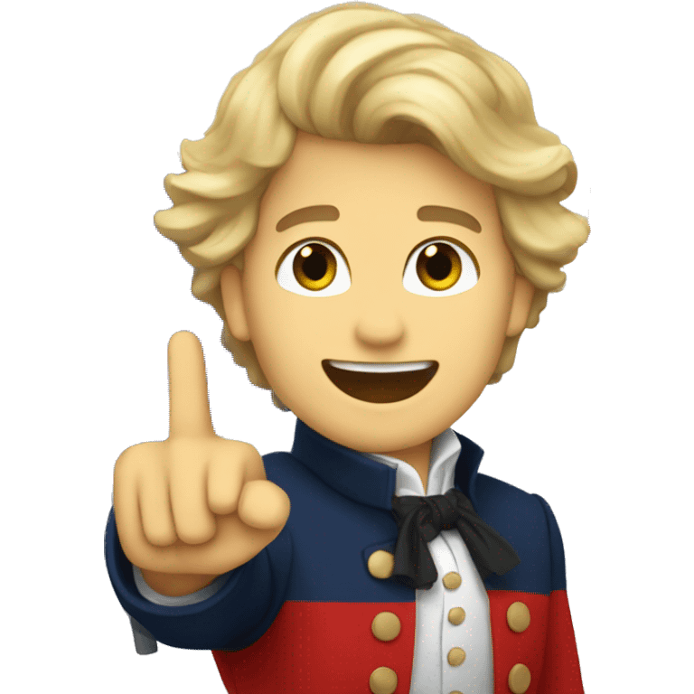 Enjolras waving French flag emoji