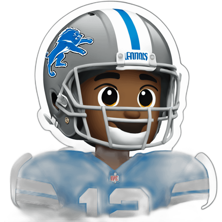 Detroit Lions football player emoji