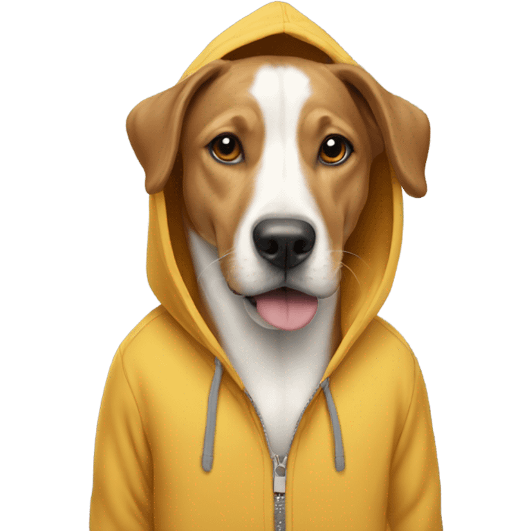 dog wearing hoodie emoji