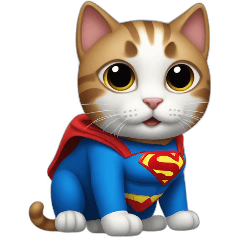 Cat with the superman suit emoji