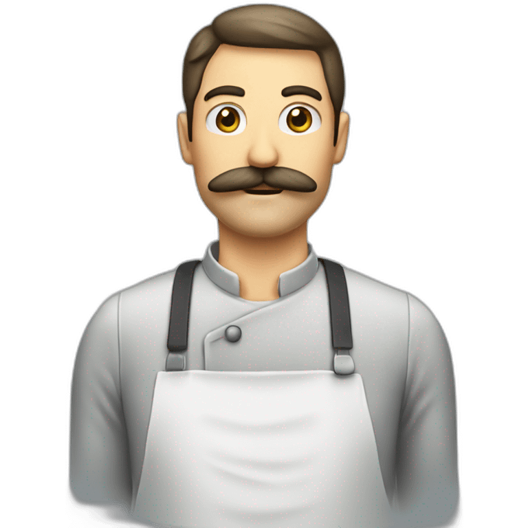 Cooker with moustaches and beard  emoji