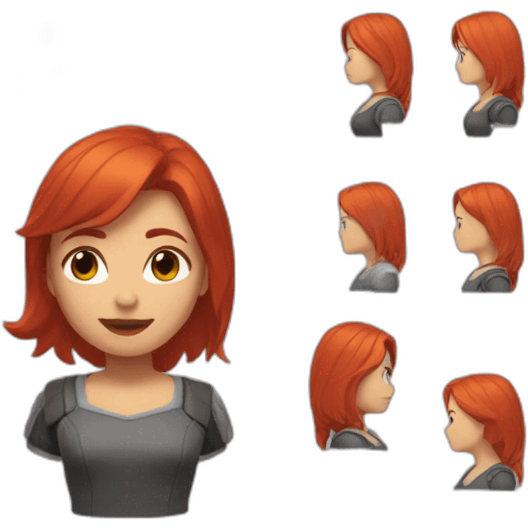 Red hair girl playing Valorant emoji