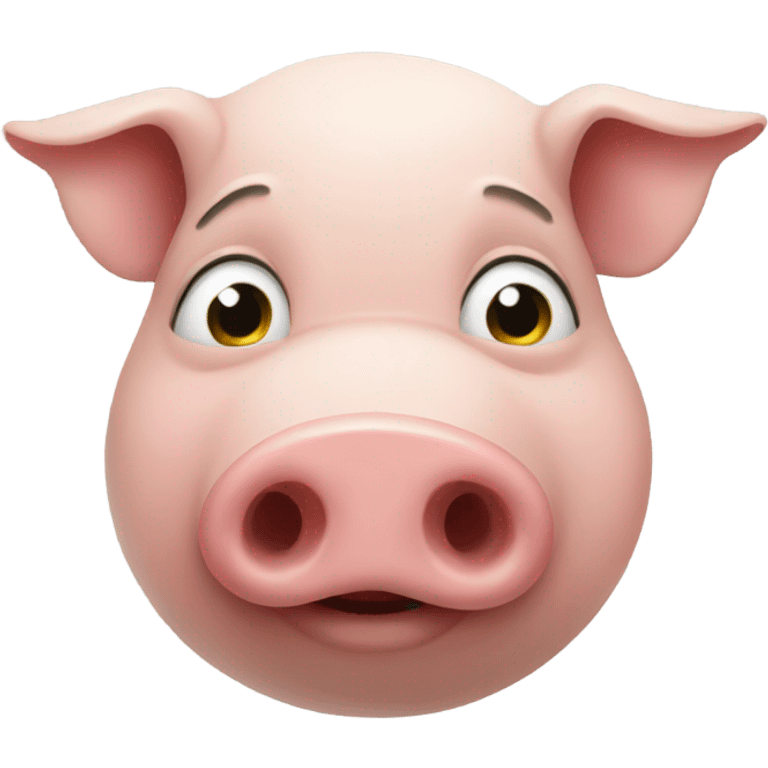 a pig shushing  emoji