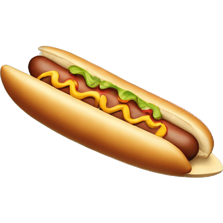 Hotdog on a surfboard emoji