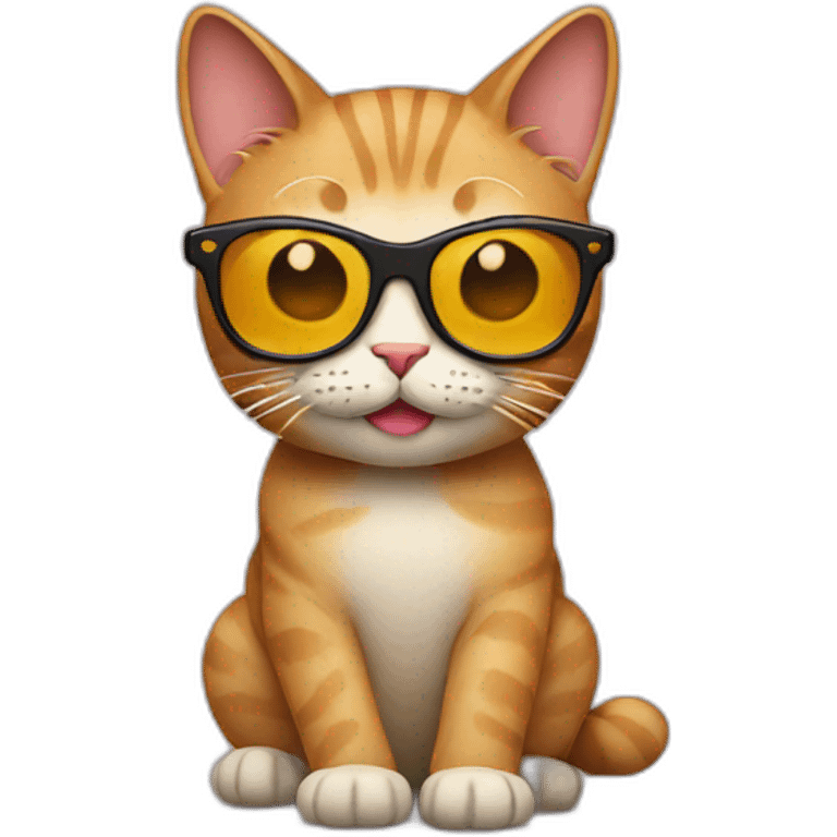 Cat with sunglasses emoji