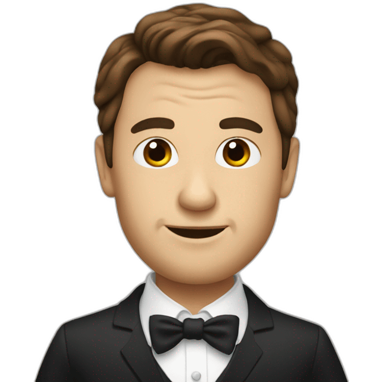 mr bond with brown hair drinking coffee emoji