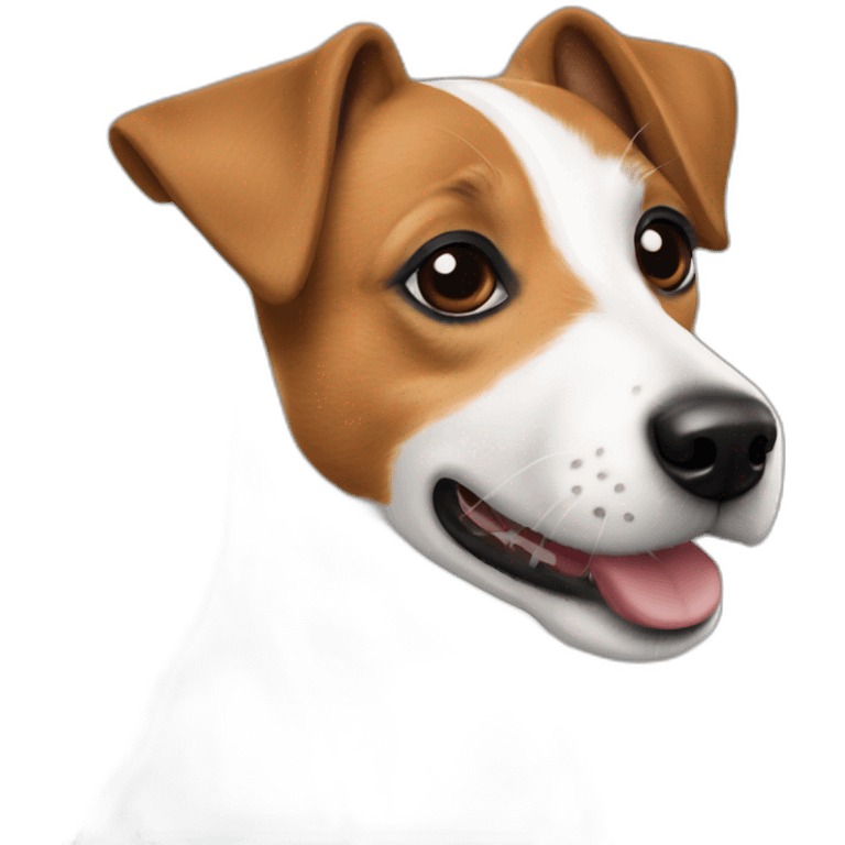 Perro Jack Russell terrier blanco emoji