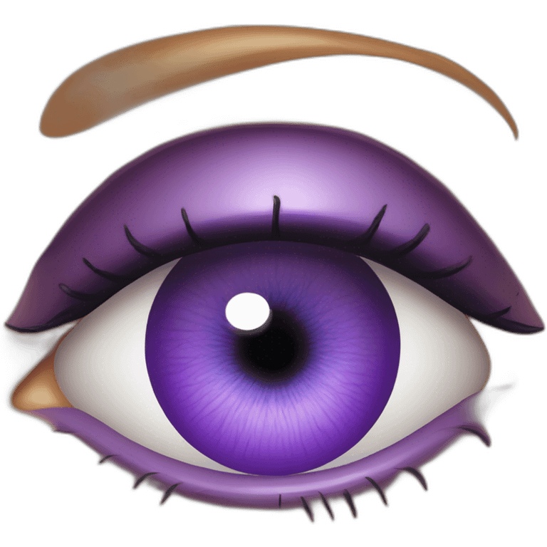 majestic godly violet iris eyeball serious intense symmetrical knowledgable emoji