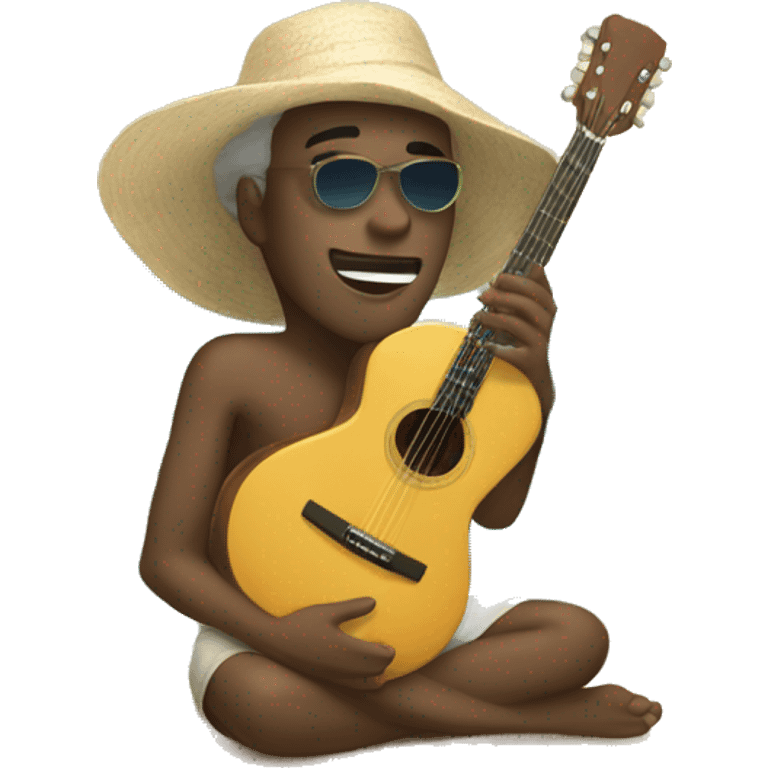 música y playa emoji