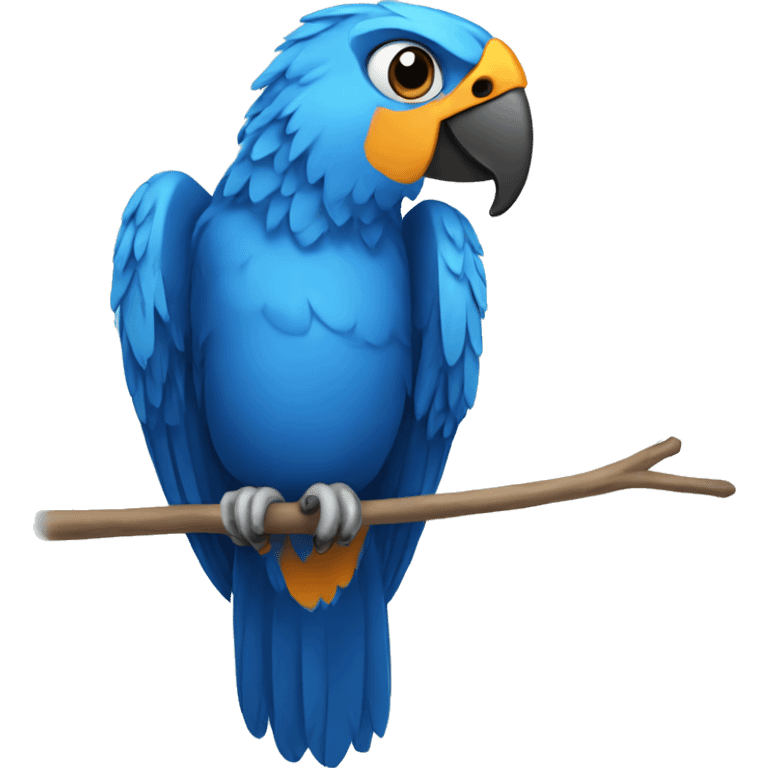 A blue parrot  emoji