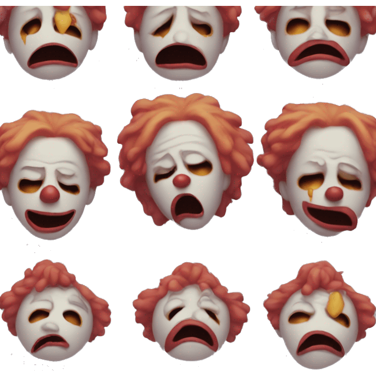 sad crying clown that's still vibing emoji