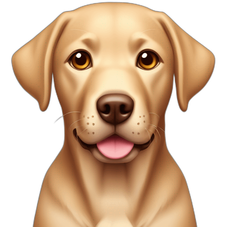 Labrador Retriver chocolate color very playing videogame emoji