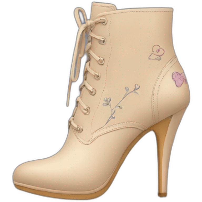 high-heels-long-boot-beige-with-doodles emoji