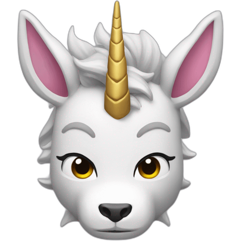 saiyan unicorn with horn emoji