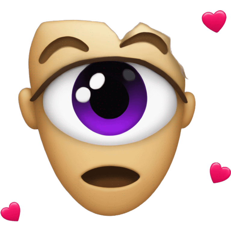 BlackBerry whit hearts on her eyes emoji