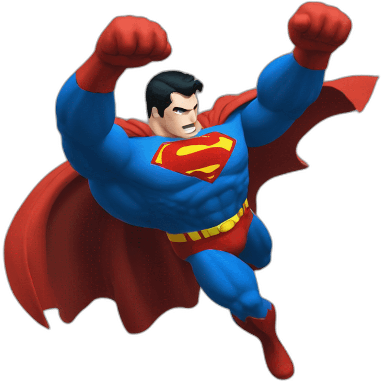 superman punch batman emoji