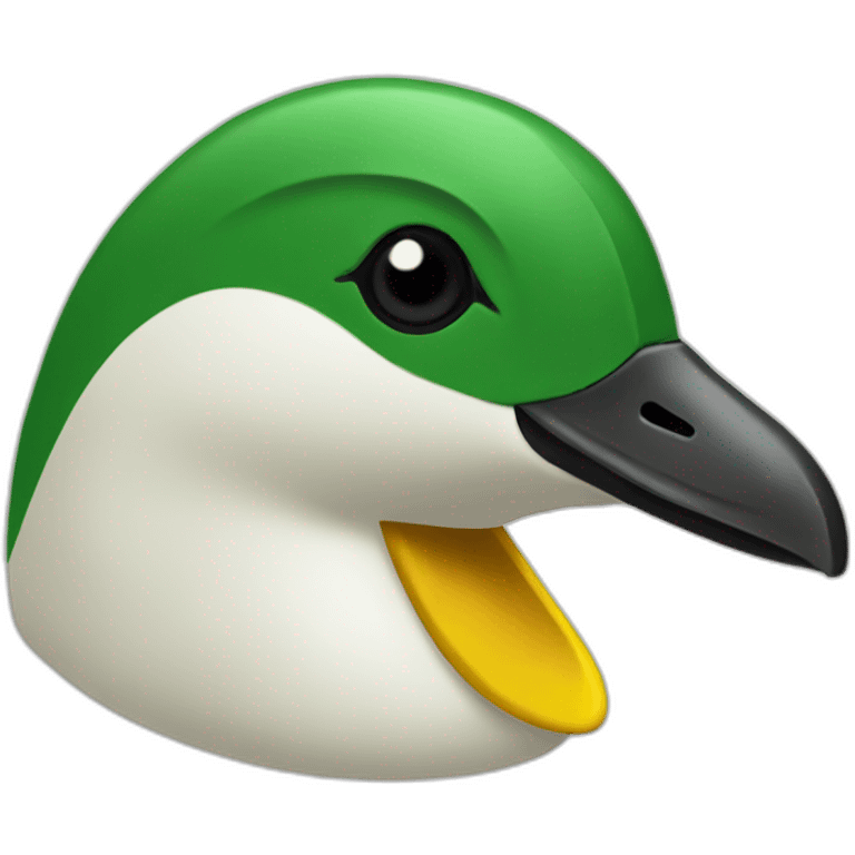 Pato de color verde emoji