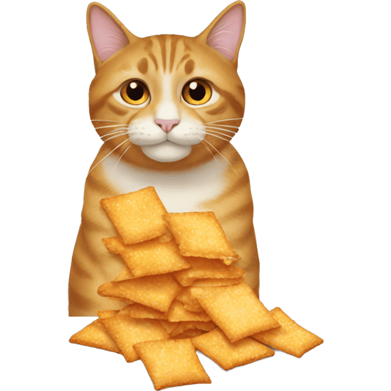 cat eating cheezits emoji