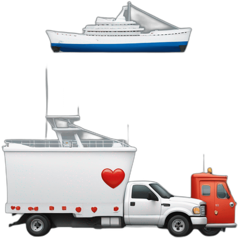 the love boat tv show and an idling truck, integrated emoji