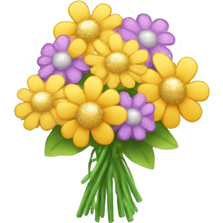 flowers bouquet with a sparkle emoji