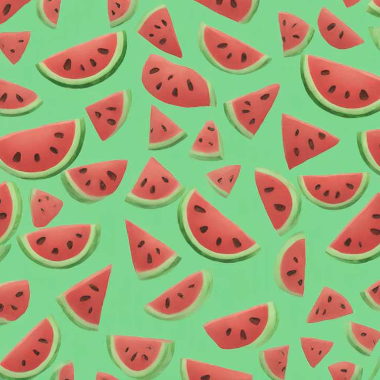 watermelon with a face emoji