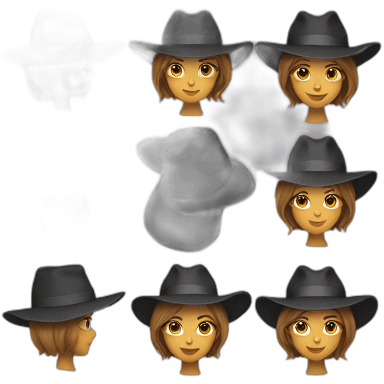 women in hat emoji