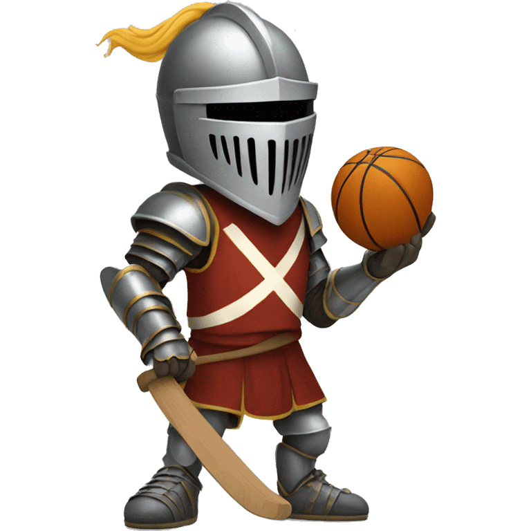 Knight playing basketball emoji