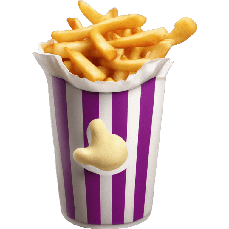 Poutine qui mange une poutine emoji