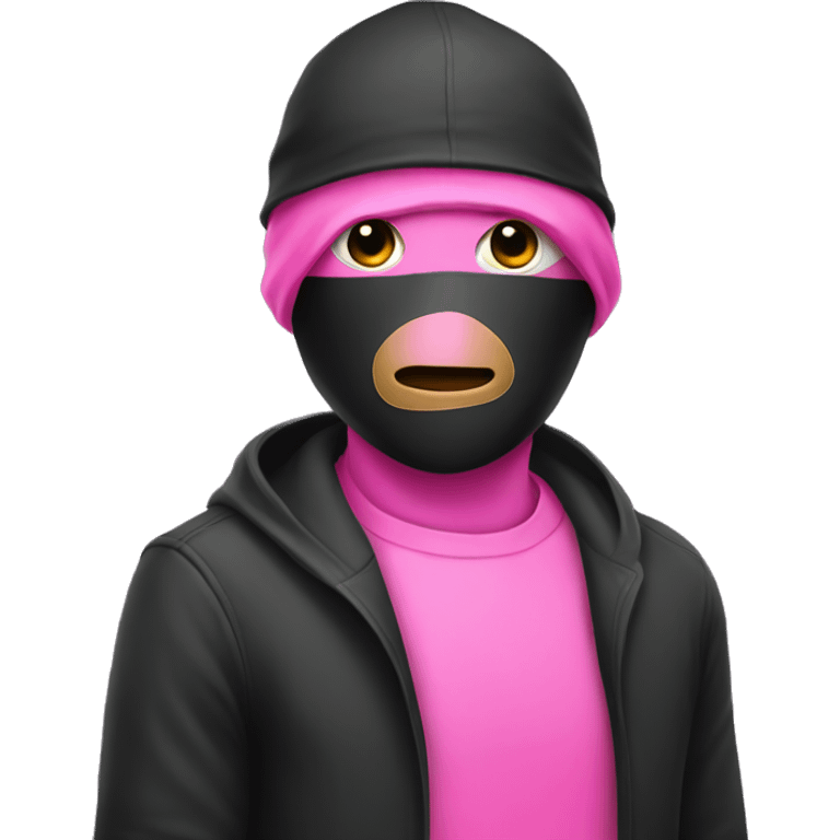 robber with a pink mask emoji