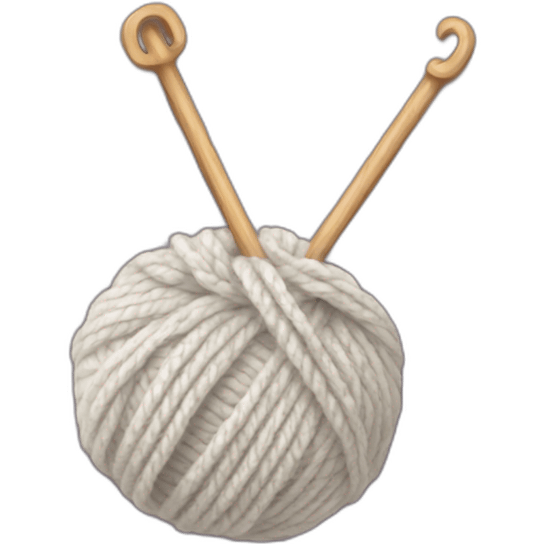 Knitting yarn emoji